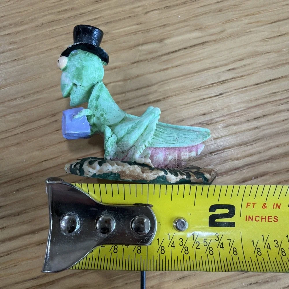 Lot Of 5 Mixed Plant Accessories Horse Frog Dove Insects